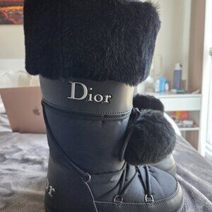 Christian Dior Lace - Up Snow Boots Moon Boots - Black - 35/37 - Brand New